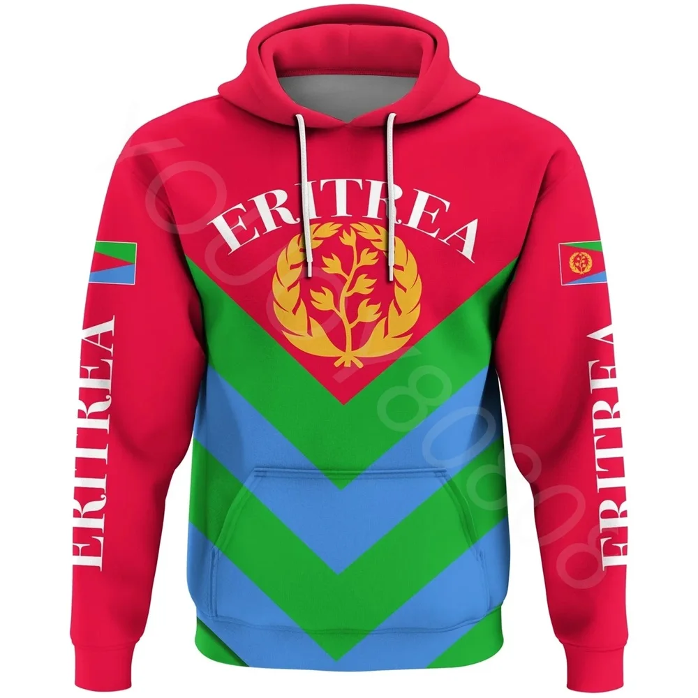 

Autumn Winter African Region Flag Men's Sweatshirt Casual Printed Round Neck Pullover Hoodie Eritrea Flag Special Pullover 2022