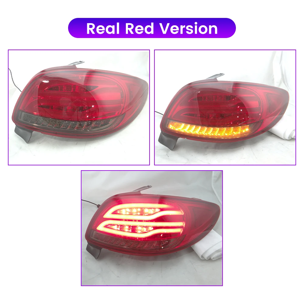 Фото 2 шт. светодиодные задние фонари для Peugeot 206 206CC 206CC 2004-2008 задний фонарь DRL тормозной задний противотуманный светильник Plug and Play автомобильный задний фонарь в сборе №5