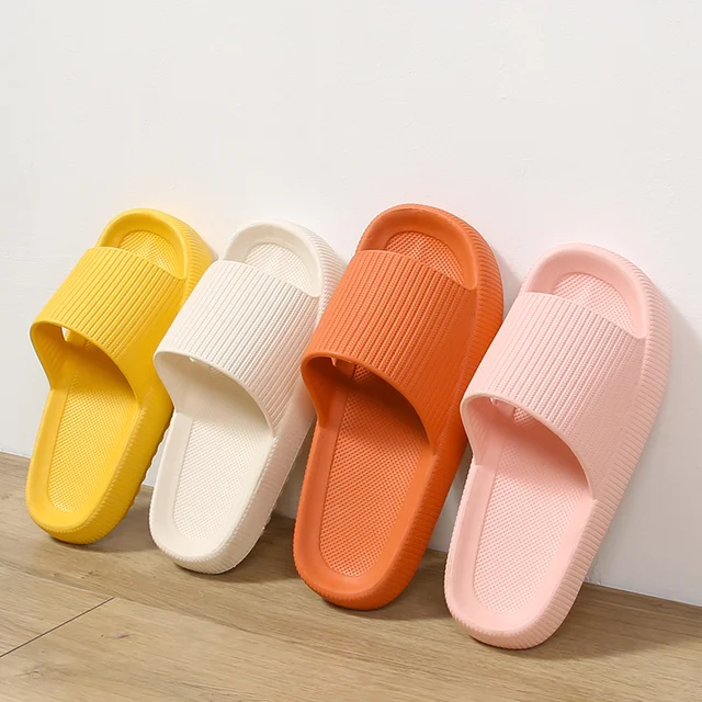 Women platform slippers summer beach eva soft sole sandals leisure indoor bathroom anti-slip zapatillas chaussons