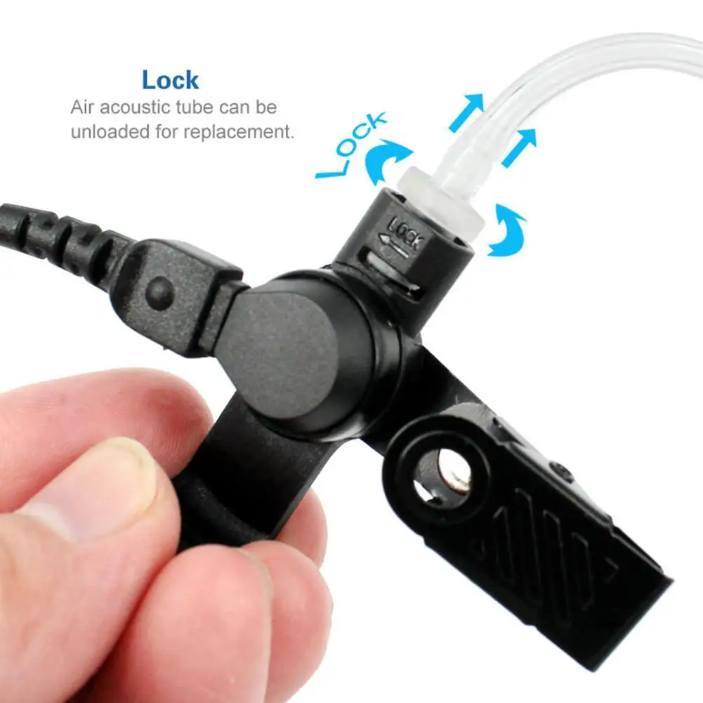For Xir P6600 Walkie-talkie Headset Air Acoustic Tube Detachable Transparent Tube Assembly Headset Xpr3500