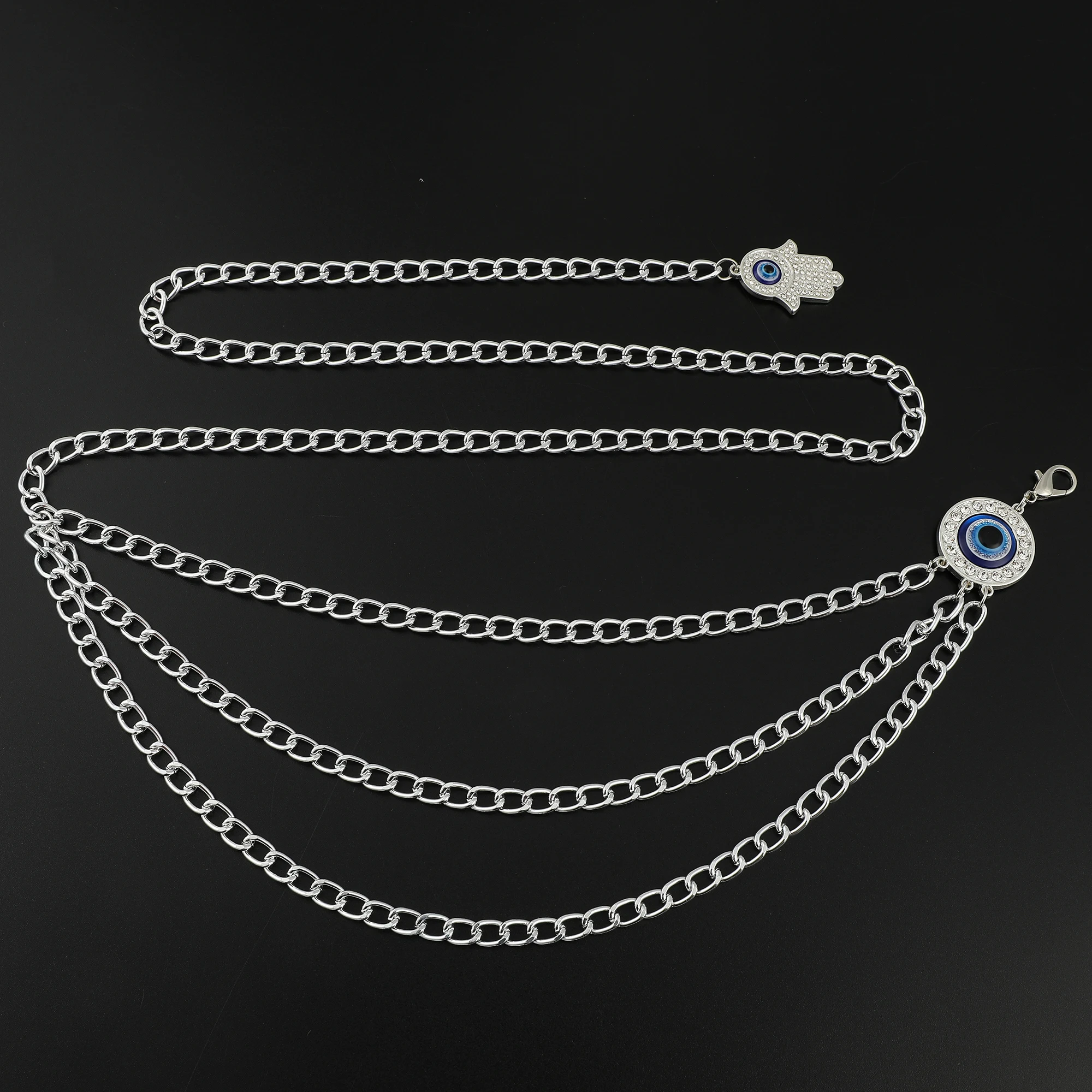

Y2k Evil Eye Body Jewelry for Women Sexy Belly Chain Women Summer Jewelry Metal Waist Chain Belt Accessories Gifts For Girl