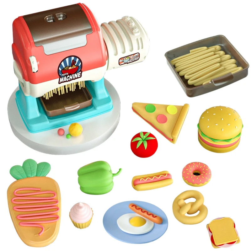 

Pretend Play Dough Kitchen Creations Noodle Maker Play Dough Set Handmade DIY Creative Noodle Machine Toy Kit For Kids