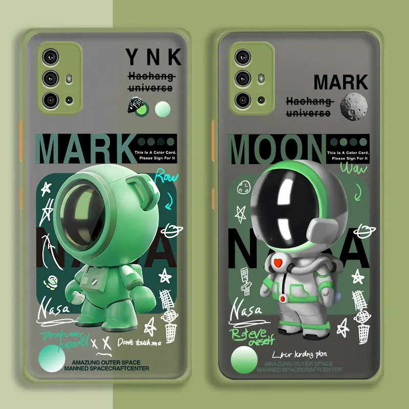 

Soft Edge Astronauts Space Suit Station Hard Case for Motorola Moto G30 G9 G8 G10 G40 G60 Plus Power Play G40 Fusion G Phone
