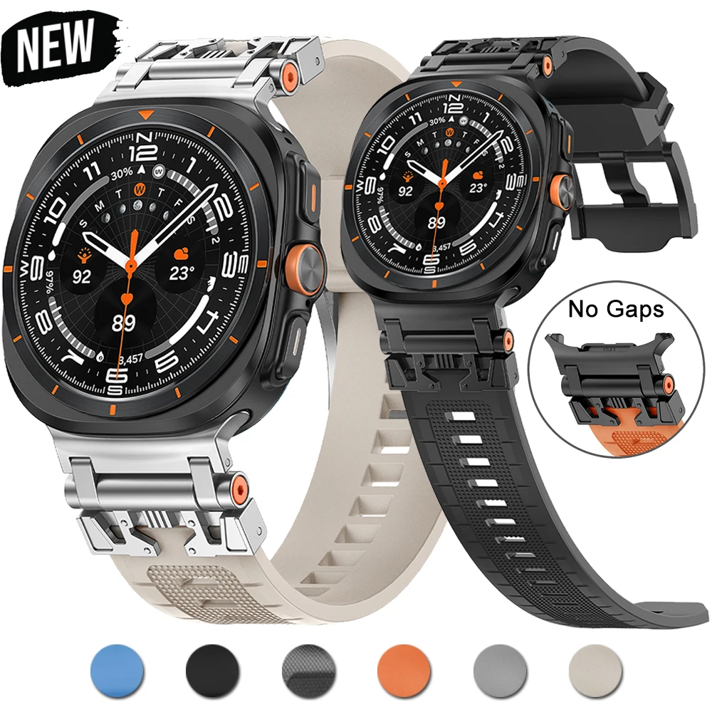 Ремешок спортивный из ТПУ для Samsung Galaxy Watch Ultra люксовый мужской браслет 47 мм