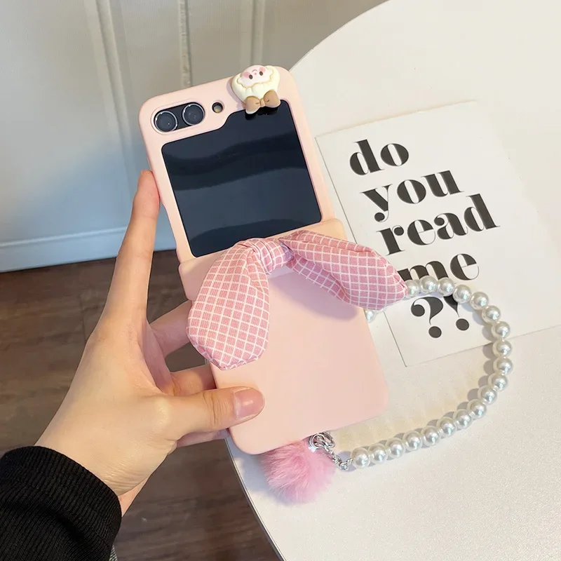 Подходит для Samsung Galaxy Z Flip5 4 милый чехол телефона женщин ультратонкий приятный