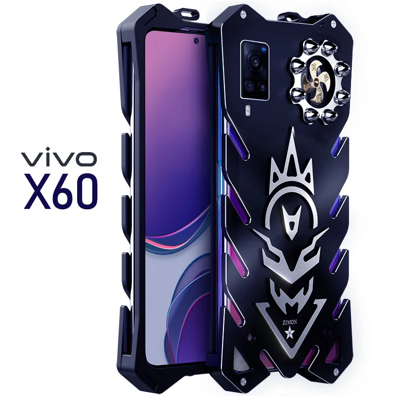 Metal Steel Machinery Series Cases Aluminum Armor Thor For VIVO X60 Pro Protective Shell Bag For Vivo X60 Pro X60Pro CASE Cover