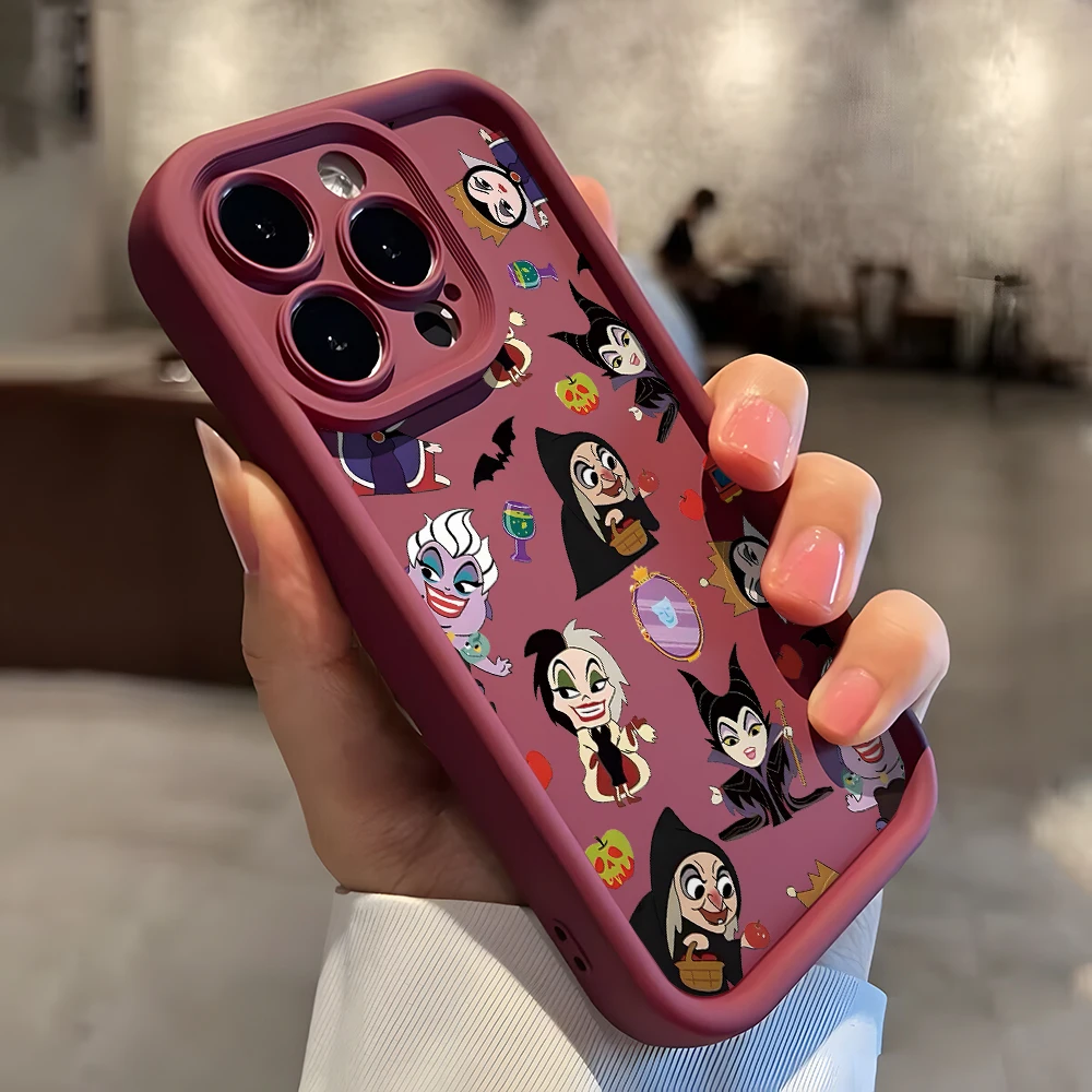 Cute Disney Witch Phone Case for Oppo Realme C67 C65 C63 C55 C53 C35 C33 C21Y 12 11 Pro Plus 4G 5G Soft TPU Ladder Cover