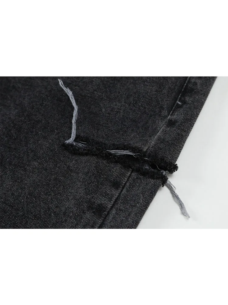 Шорты женские из денима с высокой талией модные повседневные рваные джинсовые