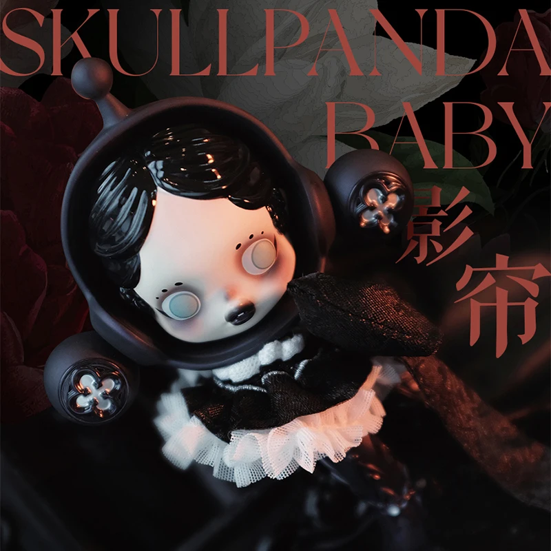 

Action Figure Skullpanda Baby Pop Mart Series Pvc Kawaii Ornaments 100% Original Genuine Collection Model Doll Toys Real Shot