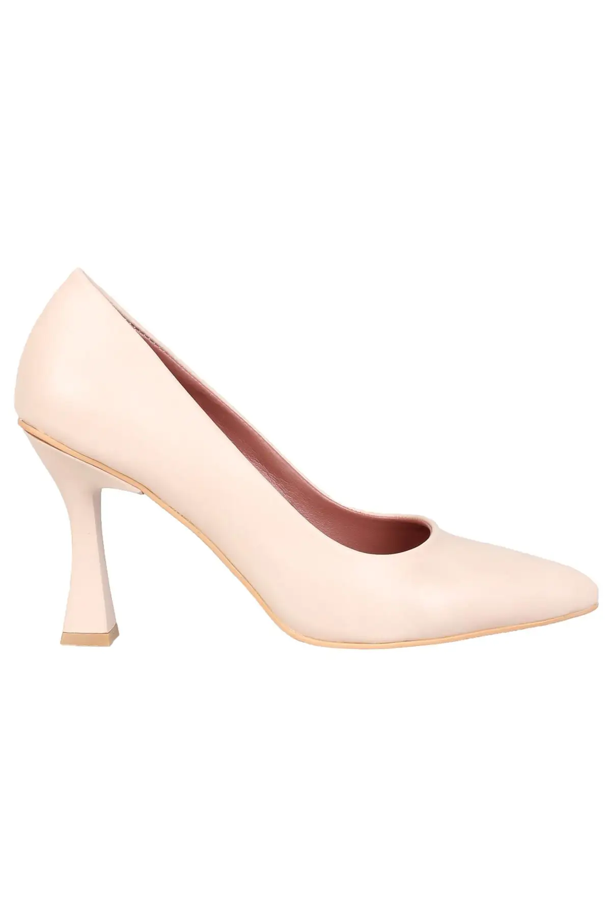 Skin Color Glass of Stiletto Heels Shoes-Kanger |