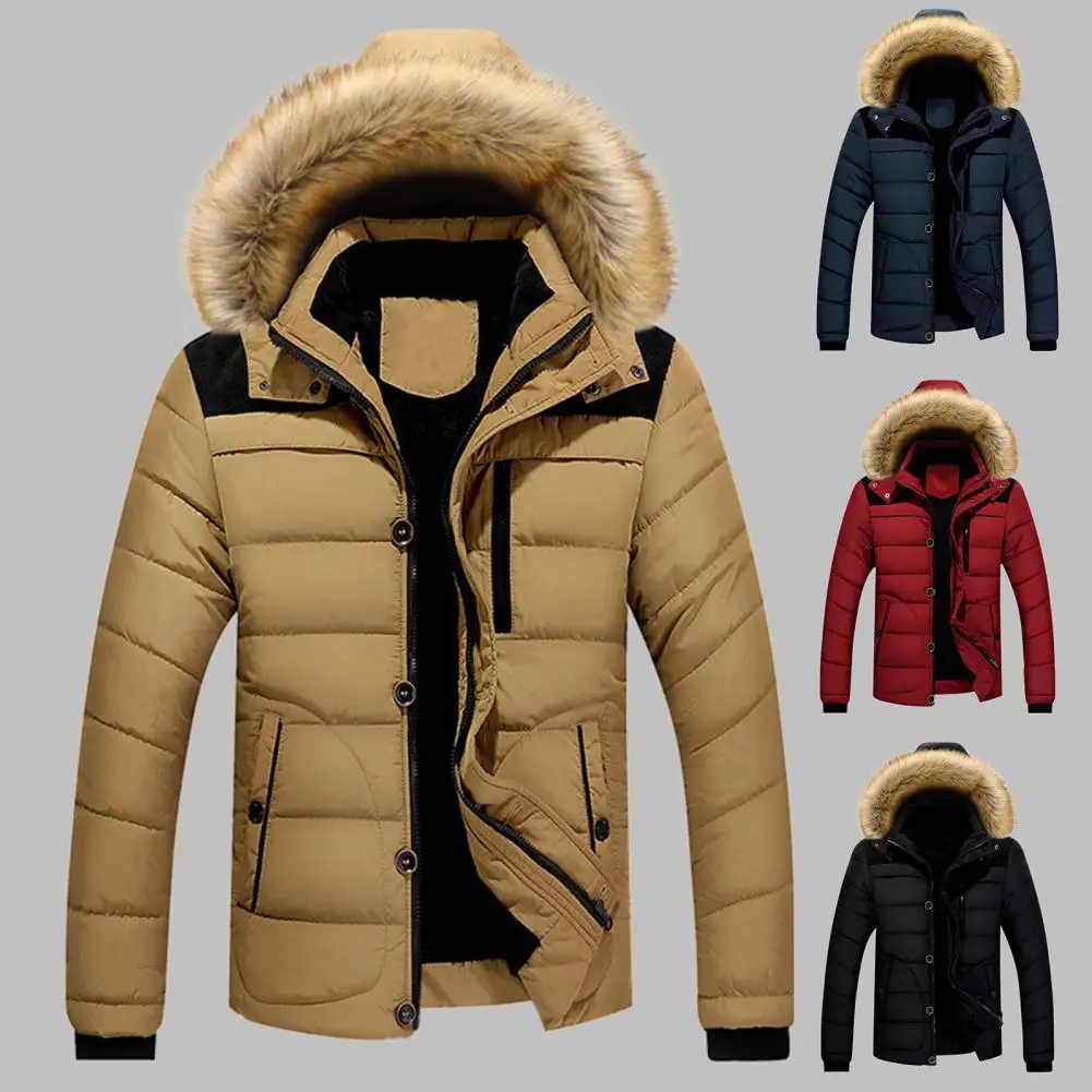 Fabulous Winter Jacket Single-breasted Down Coat Detachable Hat Casual Winter Down Coat  Great Stitching