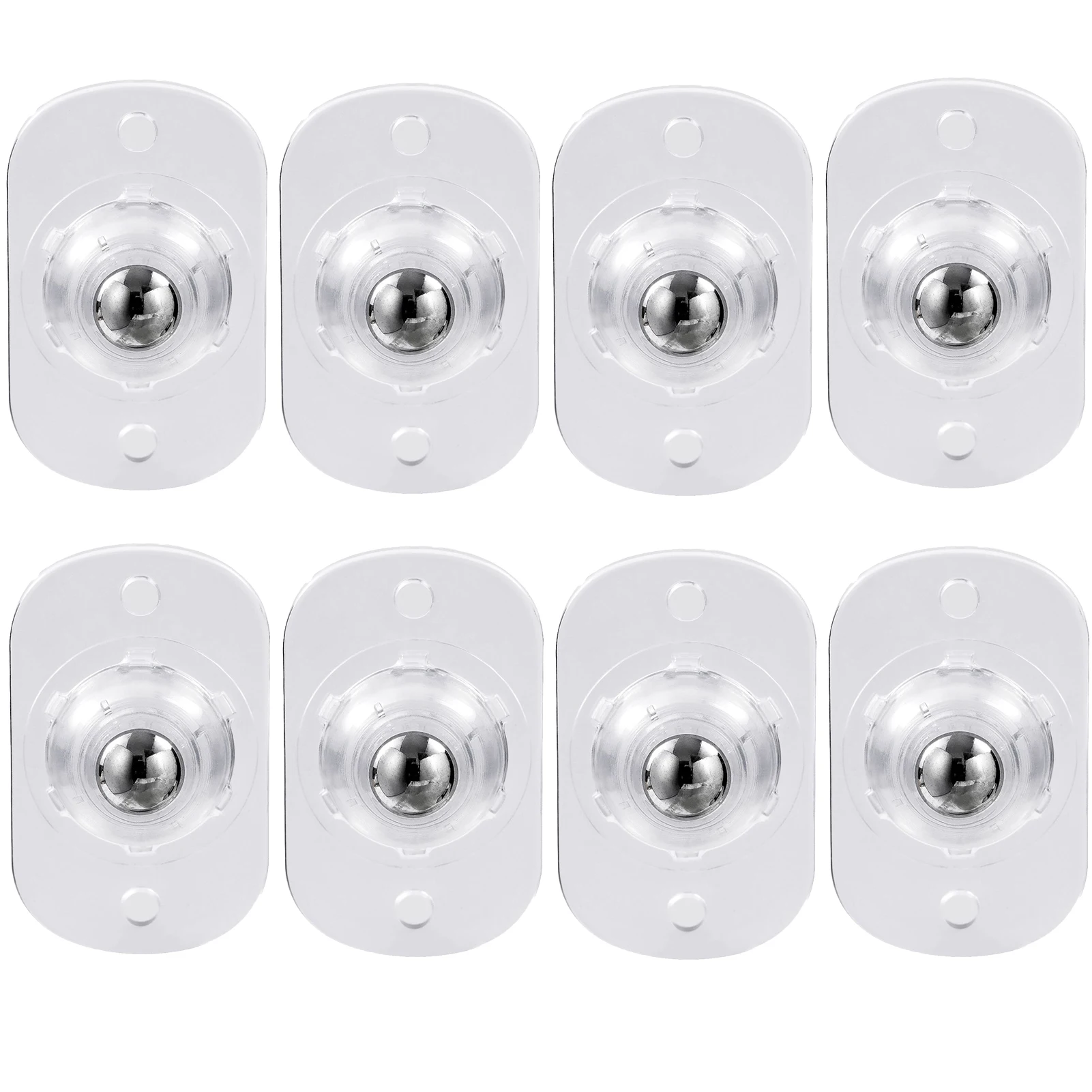 

8pcs Pulley Roller Furniture Hardware Mini 360 Rotation Removable Trash Can Self Adhesive Caster Wheel Universal Storage Bin