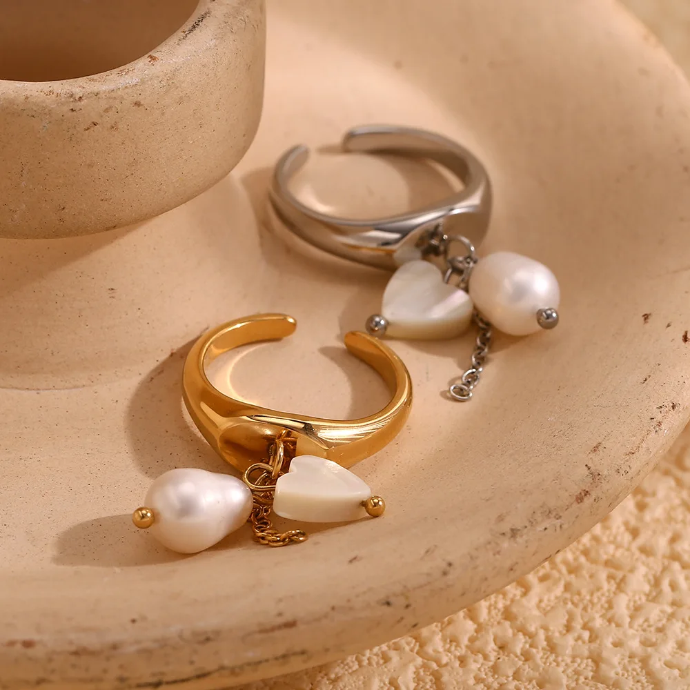 Ailodo 18-каратные позолоченные кольца из нержавеющей стали для женщин элегантные с