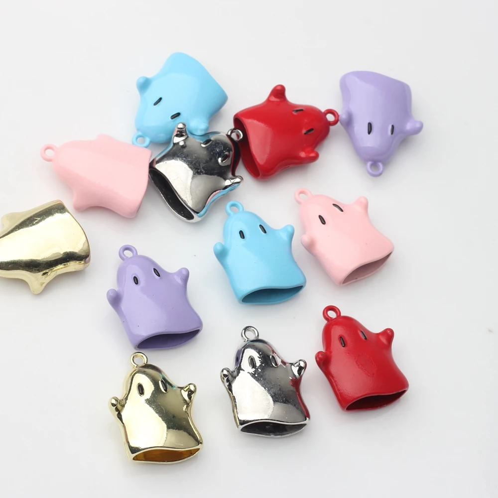 

Zinc Alloy Colored Enamel Halloween Hollow Ghost Charms 10pcs/lot For DIY Fashion Jewelry Making Finding Accessories