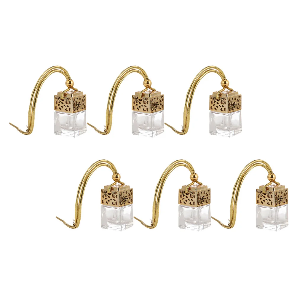 

6 PCS Perfume Hanging Empty Bottle Ornament Auto Car Aromatherapy Bottles Air Fresheners Decoration Accessory Freshner Diffuser