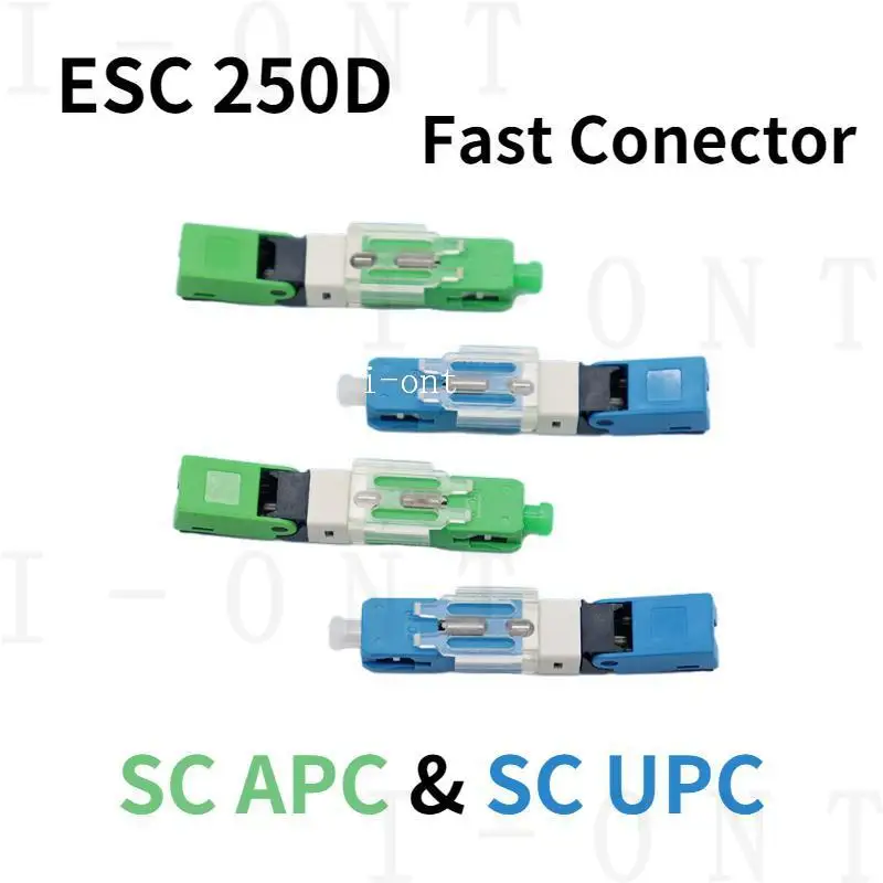 Free Shipping FTTH ESC250D SC APC and SC UPC Single-Mode Fiber Optic Quick Connector FTTH SM Optic Fast Connector
