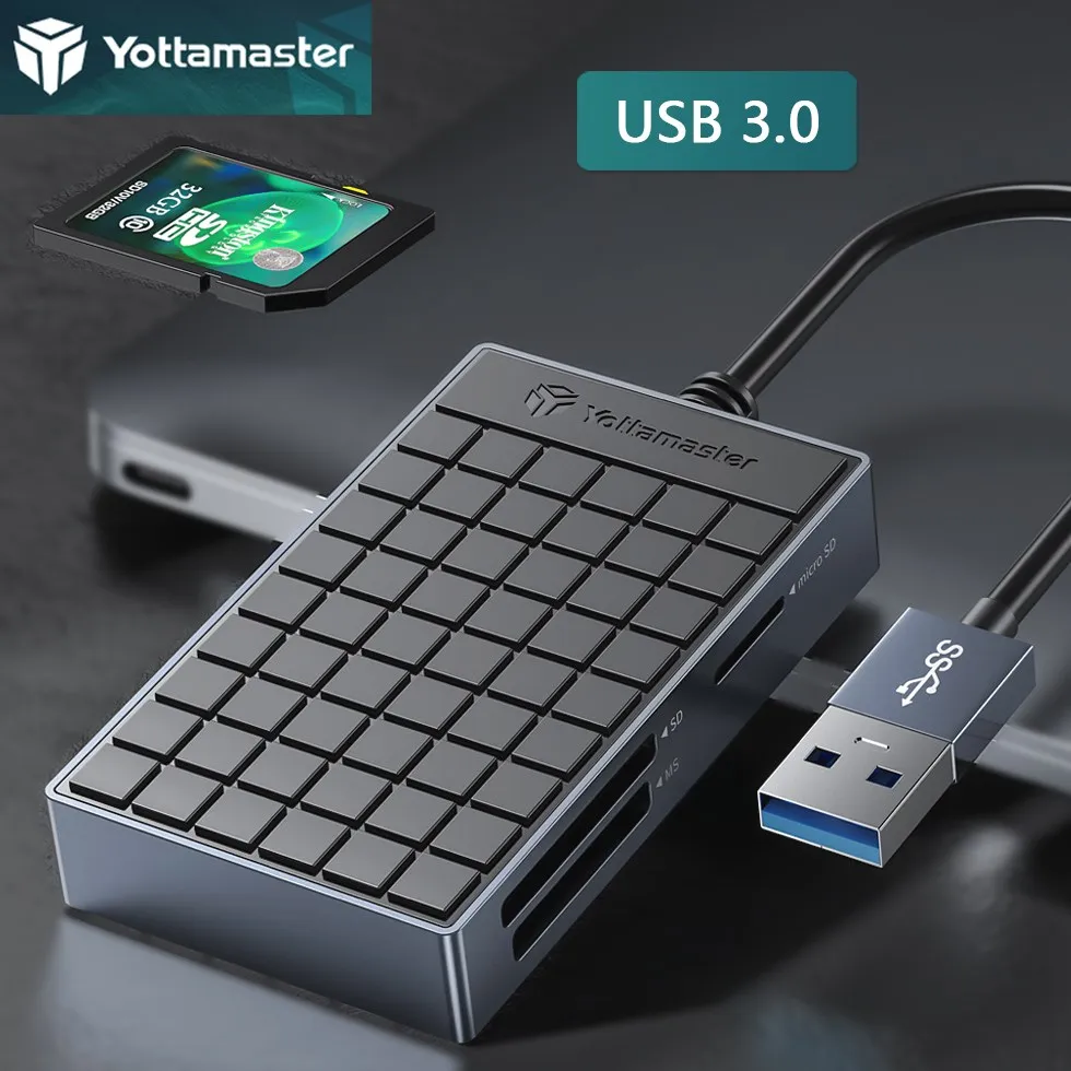 

Yottamaster Memory Card Reader USB A Type C 3.0 5Gbps Micro SD SDHC SDXC MMC TF CF MS Pro Duo Stick PC Laptop Accessories 2TB