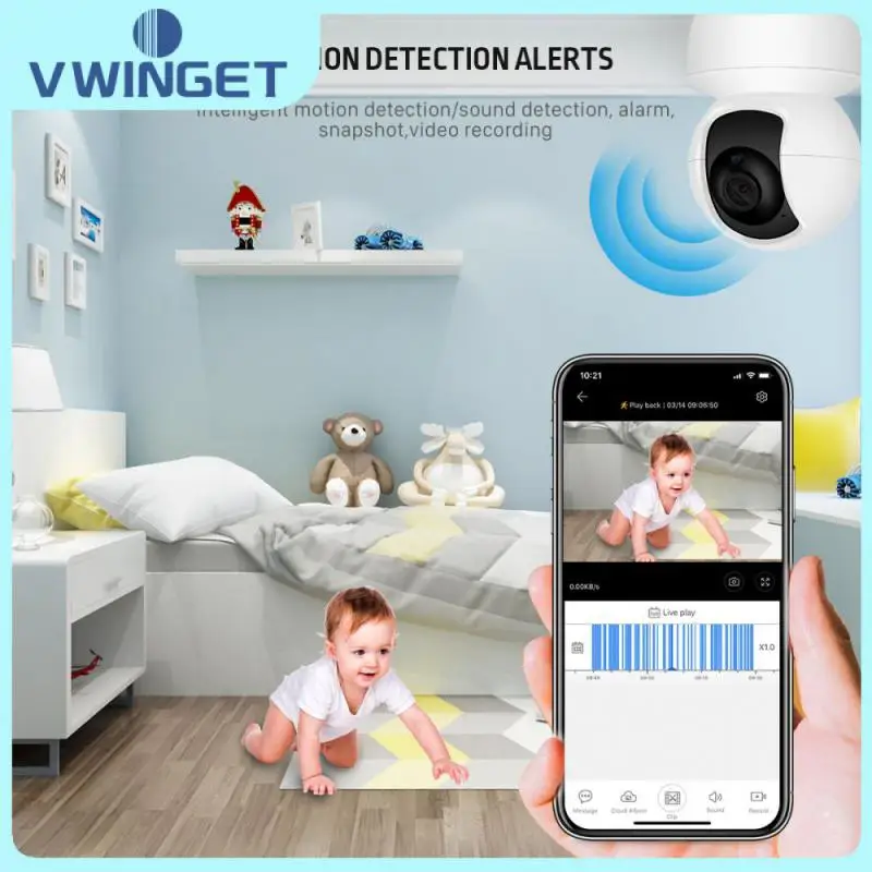 

Беспроводная камера безопасности для помещений, Hd монитор для домашних животных, умный дом, 2023 Ip-камера, Wi-Fi, радионяня, камера наблюдения с а...