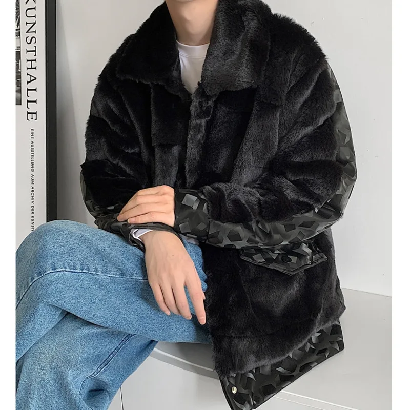 2022 Winter Jacket Men Warm Fashion Oversize Thickened Fur Jacket Men Korean Loose Thick Short Coat Mens Parker Clothes M-3XL