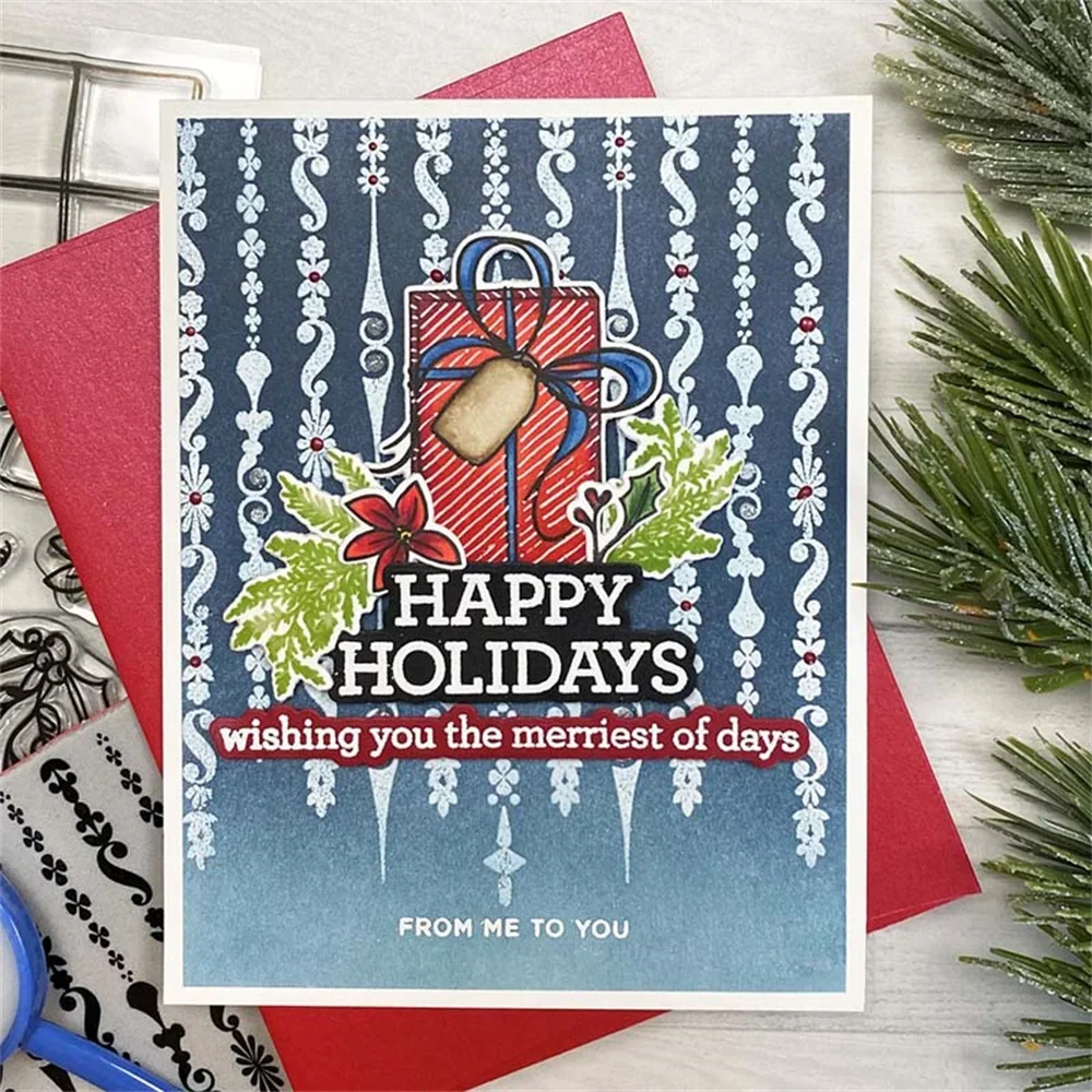 Вырубные штампы и с надписью оставьте Рождество пуансета для девочек набор