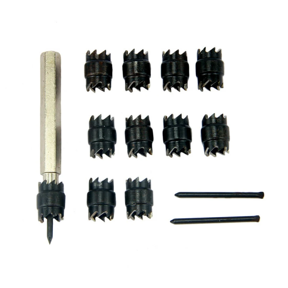 

13pcs 3/8Inch Spot Weld Drill Bit HSS Hex Shank Double Sided Electric Spot Weld Cutter Remover Welding Joint Positioning Tools