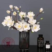 50cm artificial magnolia simulation single branch magnolia lifelike fake flower home decoration vase floor flower arrangement