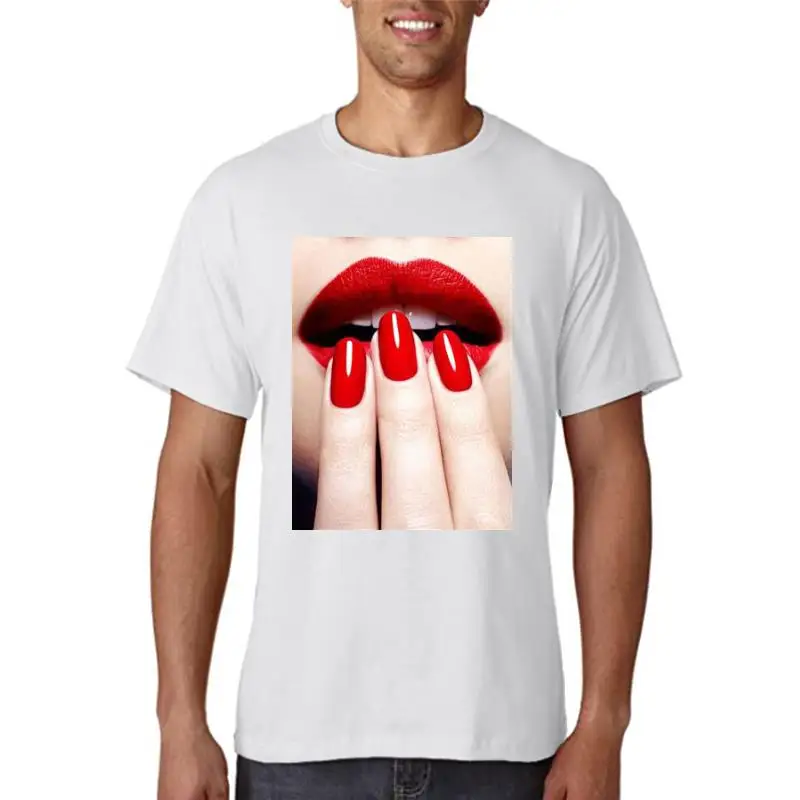 

Женская футболка с коротким рукавом, с принтом в виде губ