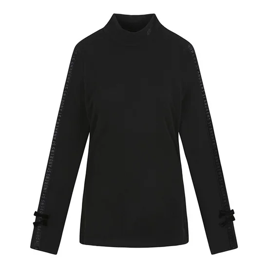 

St andrew Golf Iner Soft plush comfortable top Long sleeve golf dress Women's bow lady style versatile bottoming sportswear