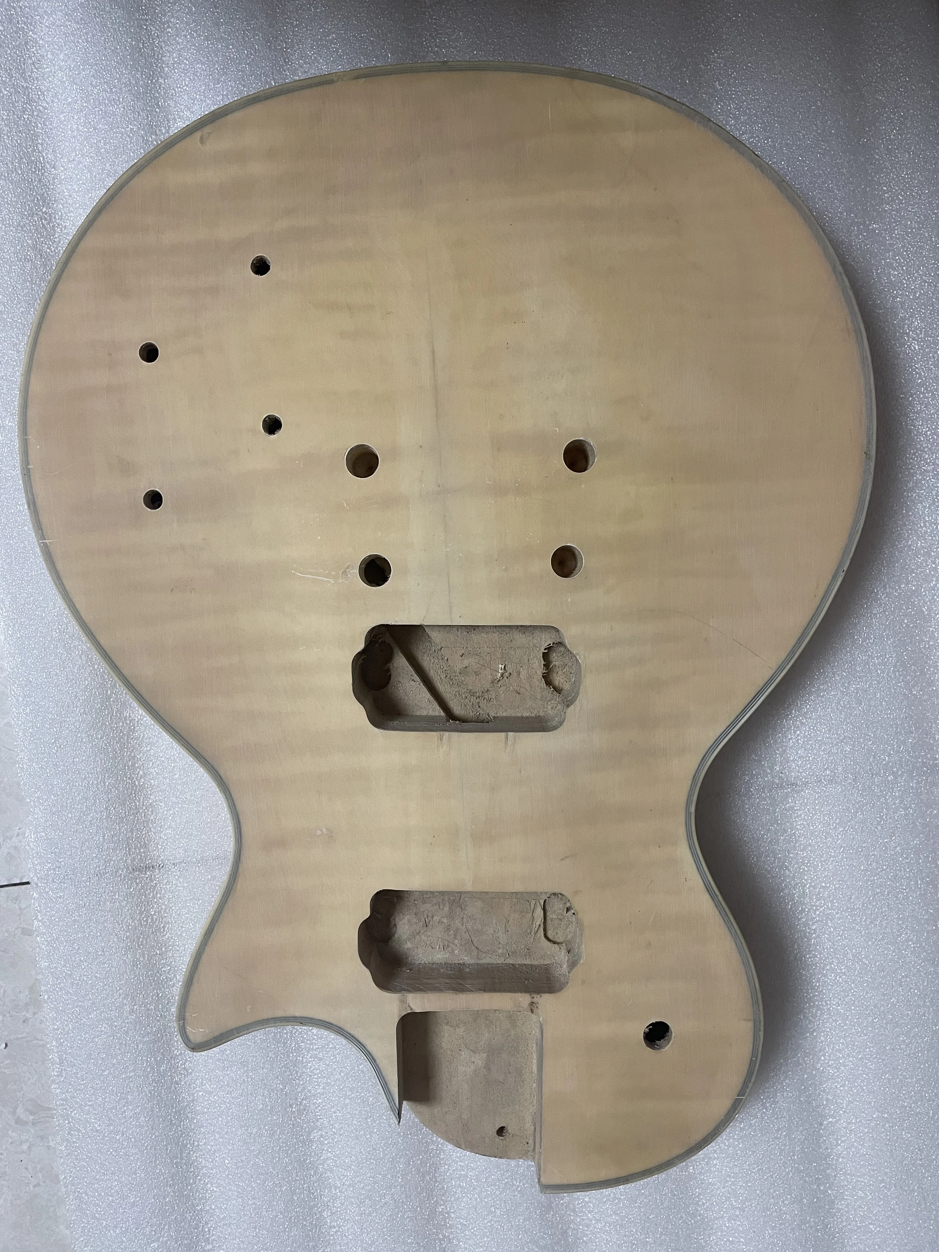 Unfinished Stock LP Style Electric Guitar Body Mahogany Wood Guitar Kit Part DIY Gibson Style Guitar Barrel Guitar Parts enlarge