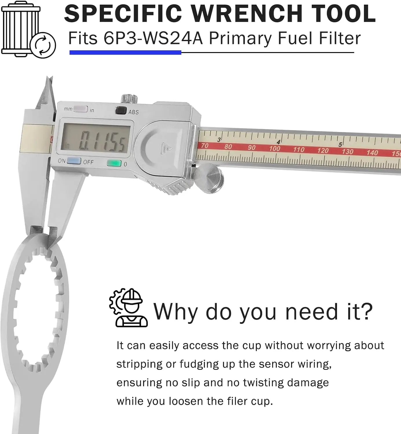 Гаечный ключ TM для топливного фильтра Yamaha 4-stroke 150HP-350 HP F150 to F350 модели 2.6L &amp 3.3L HPDI