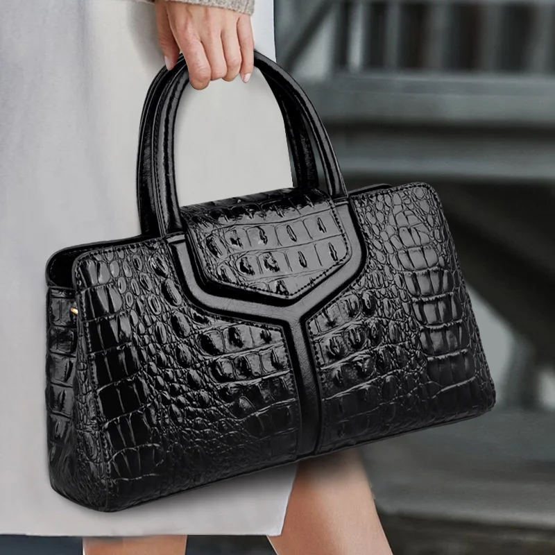 

Women's Bag Crocodile Pattern Large Capacity Single Shoulder Bag Sela Women's Handbags Brand Luxury Designer Clutch Bags Ladies