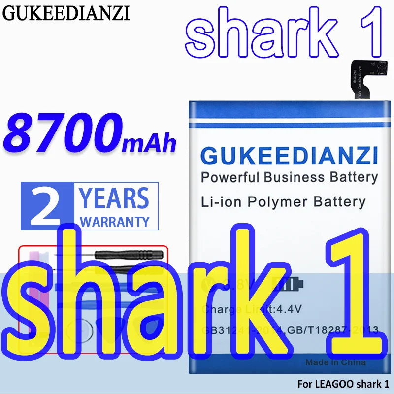 

High Capacity GUKEEDIANZI Battery 8700mAh For LEAGOO shark 1