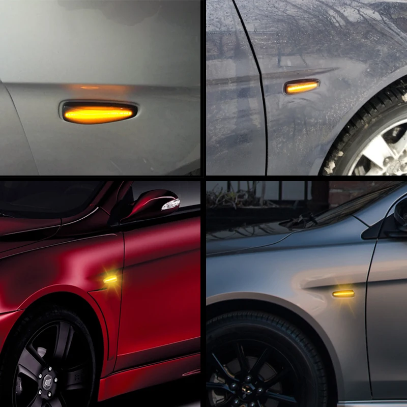 2 шт. для Mitsubishi Lancer Outlander Sport ASX Mirage светодиодные динамические боковые габаритные