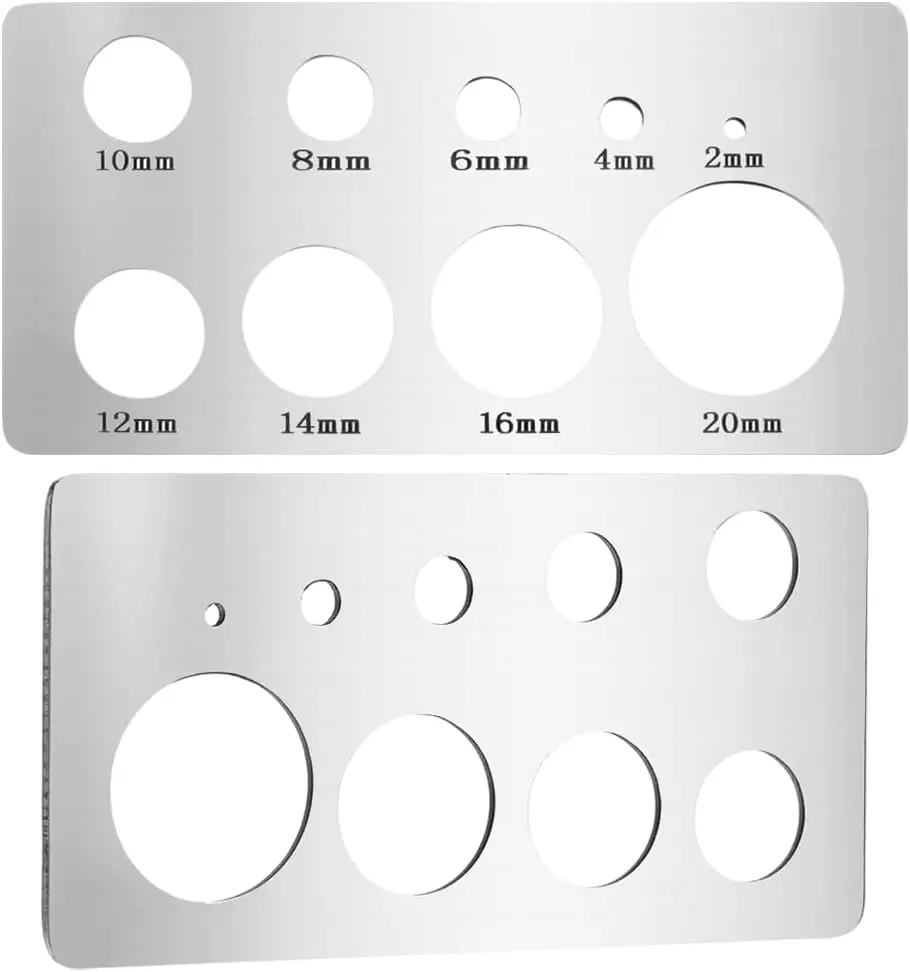 

2 Шт., Круглый Шаблон Из Нержавеющей Стали, Измерительный Инструмент Для Бусин, Круглая Линейка, Набор Для Шитья И Вышивки