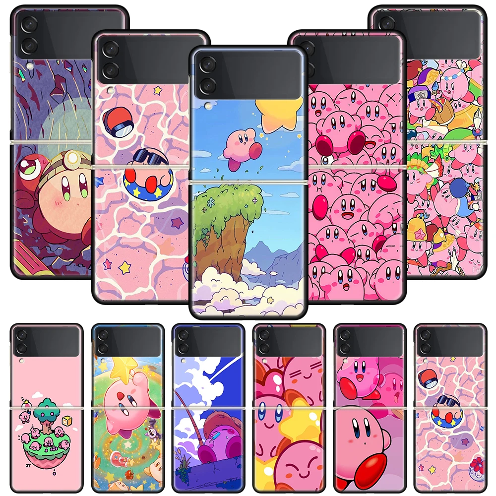 

Cartoon Cute-K-Kirbys-Game Funda Phone Case For Samsung Galaxy Z Flip 3 5G Luxury ZFlip3 Black PC Hard Shockproof Back Cover Coq