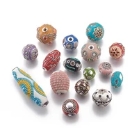 50pcs handmade indonesia beads retro antique loose beads random mixed for diy jewelry making necklace bracelets accessories