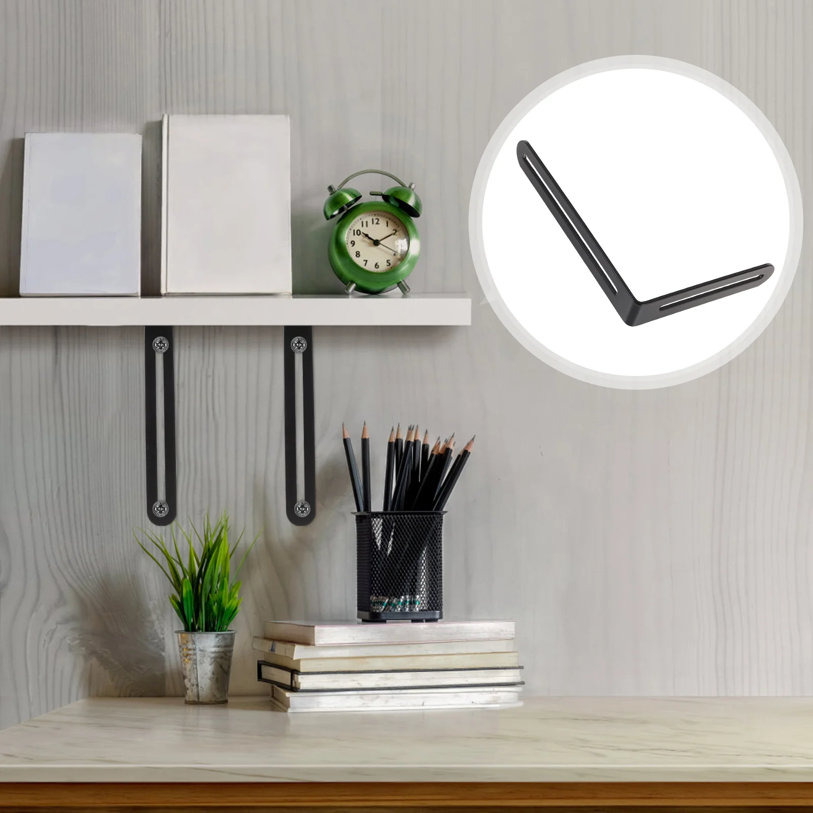 

4pcs Multipurpose Bookshelf Board Right Angle Brackets Adjustable Angle Brackets Slotted Angle Brackets