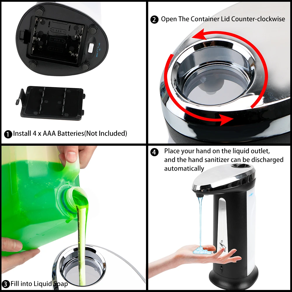 Умный сенсорный Автоматический Дозатор жидкости 400 мл