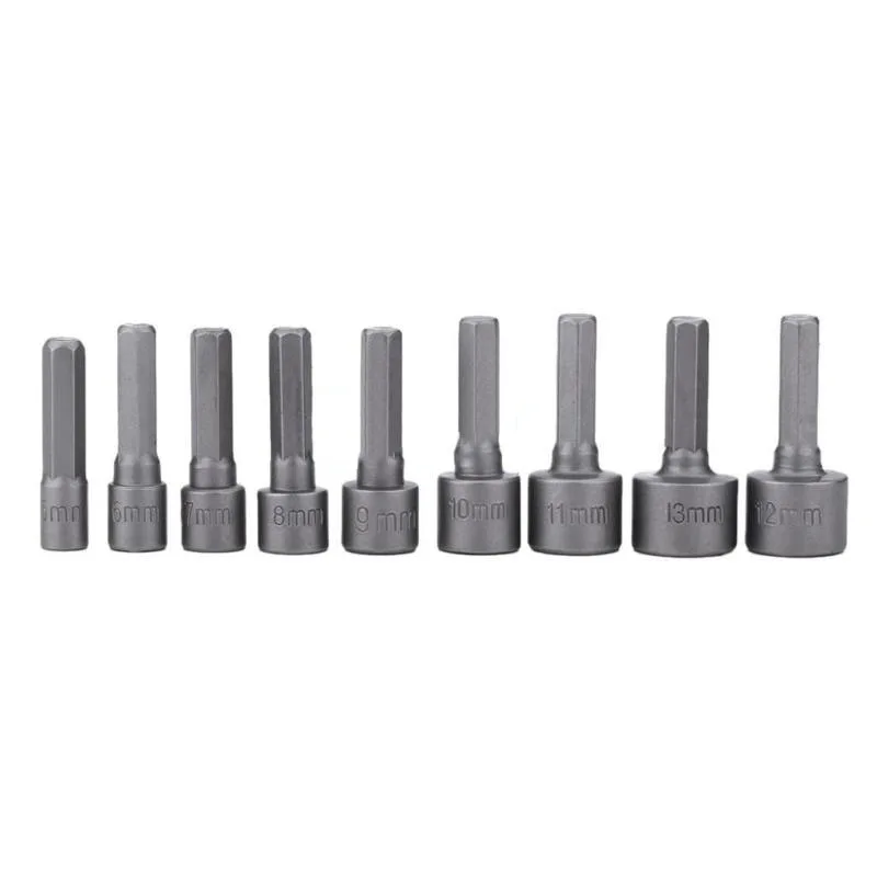 

Drive Strong Magnetic 9 Piece Hex Bit Socket Set Metric Tool Kit 1/4 Hex Socket Bit Set Hot Durable Useful Practical Fashion