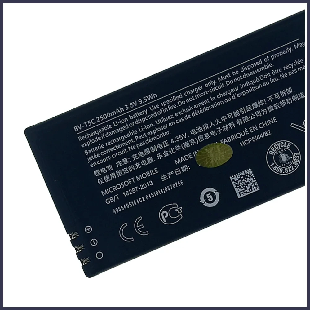 100% новый оригинальный аккумулятор BV-T5C BVT5C для Nokia Microsoft Lumia 640 Lumia640 NK RM 1113 1073 Dual 1077