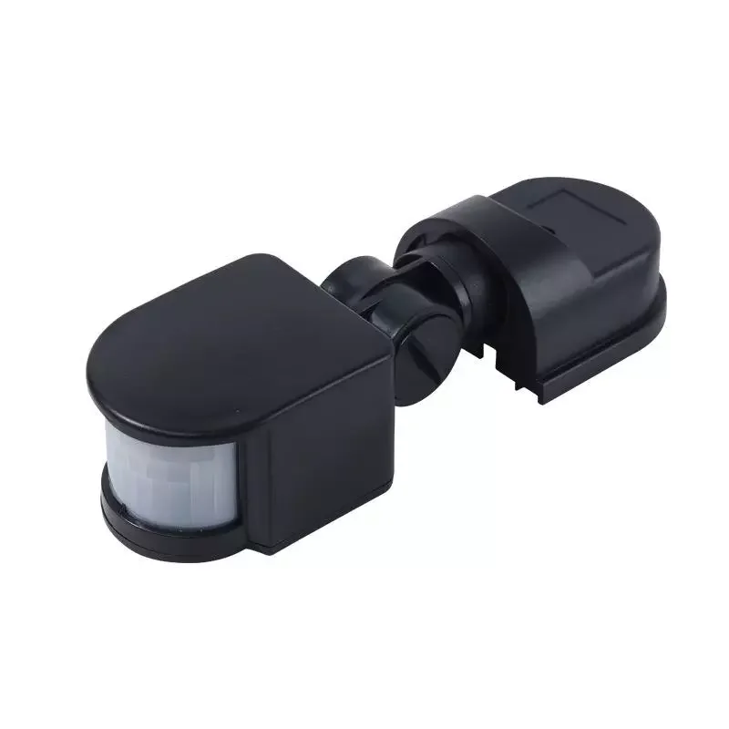 

free shipping 110-240V Portable Sensor Switch Plastic Detector Outdoor 180 degree Detection Motion Sensor blk/white