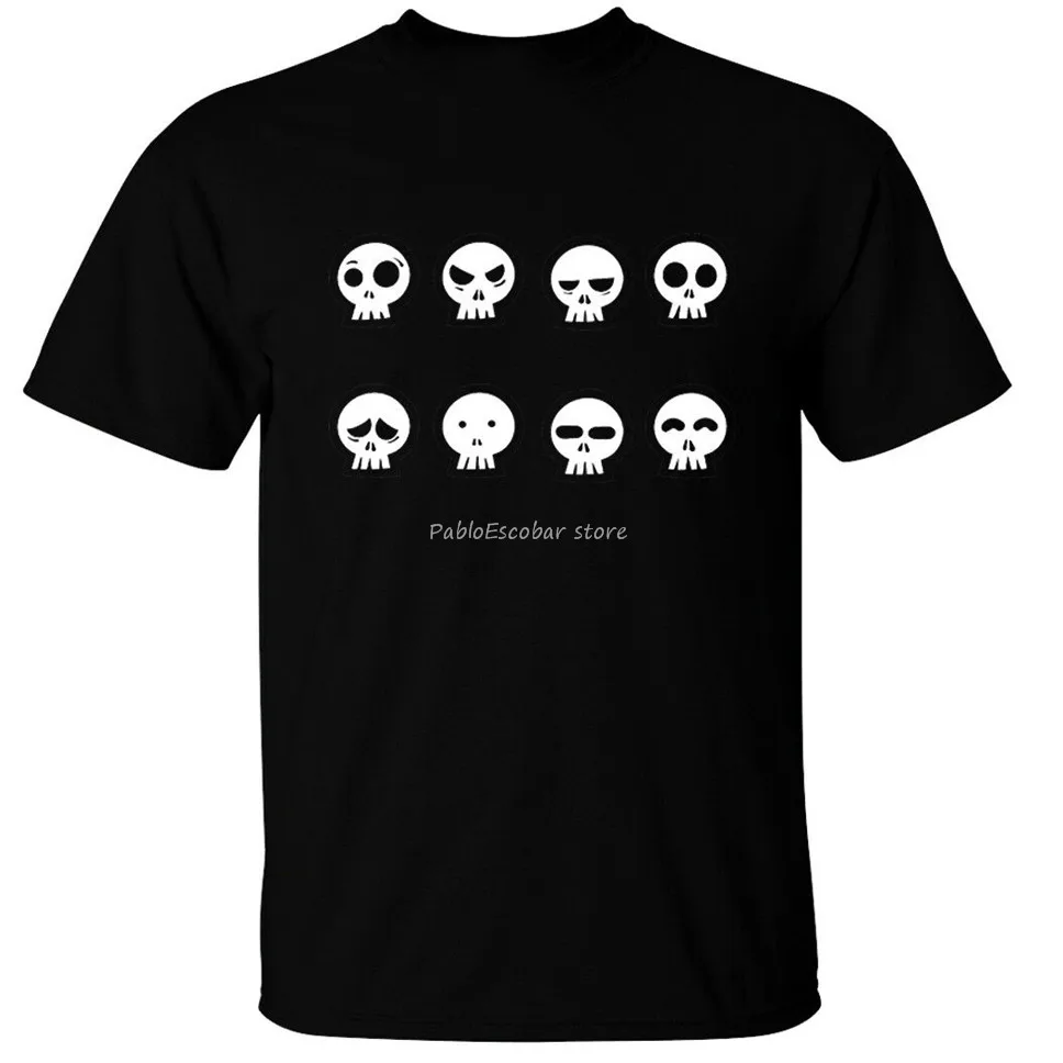 

Death Skull Faces T-Shirt Mens S-3Xl Rock Goth Skulls Biker Funny Design Tee Shirt Brand Cotton T-shirt Drop Shipping