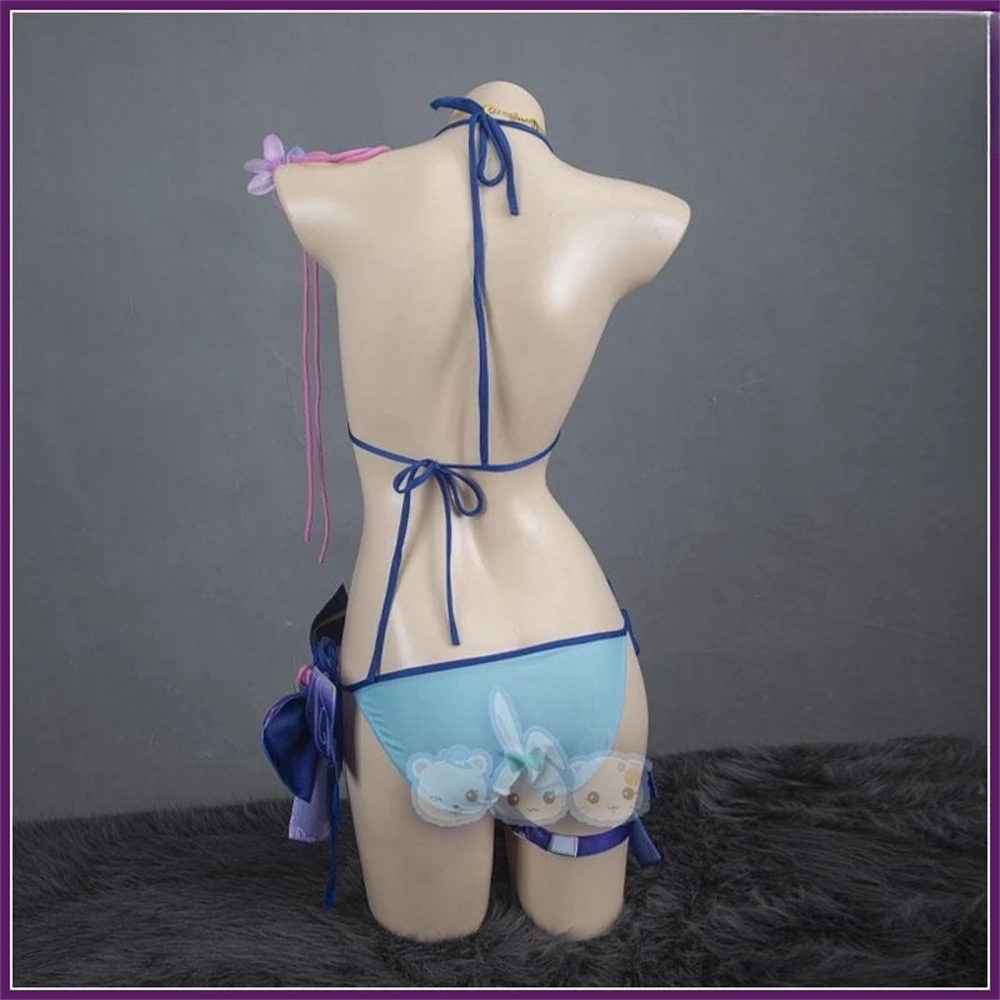 AGCOS Genshin Impact Kamisato Ayaka Косплей Csotume Купальники Бикини Doujin Sukumizu Сексуальный