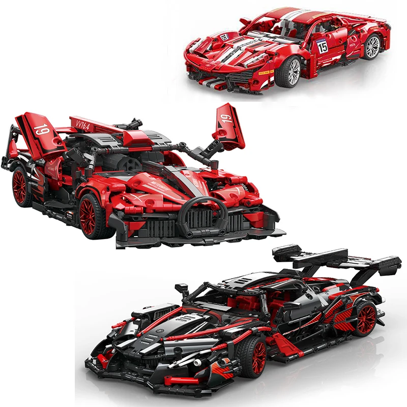 

High-tech Series MOC Super Racing Speed Mania Static Vehicle Toy Model Building Blocks Brick Educational Toys Birthday Gift Set