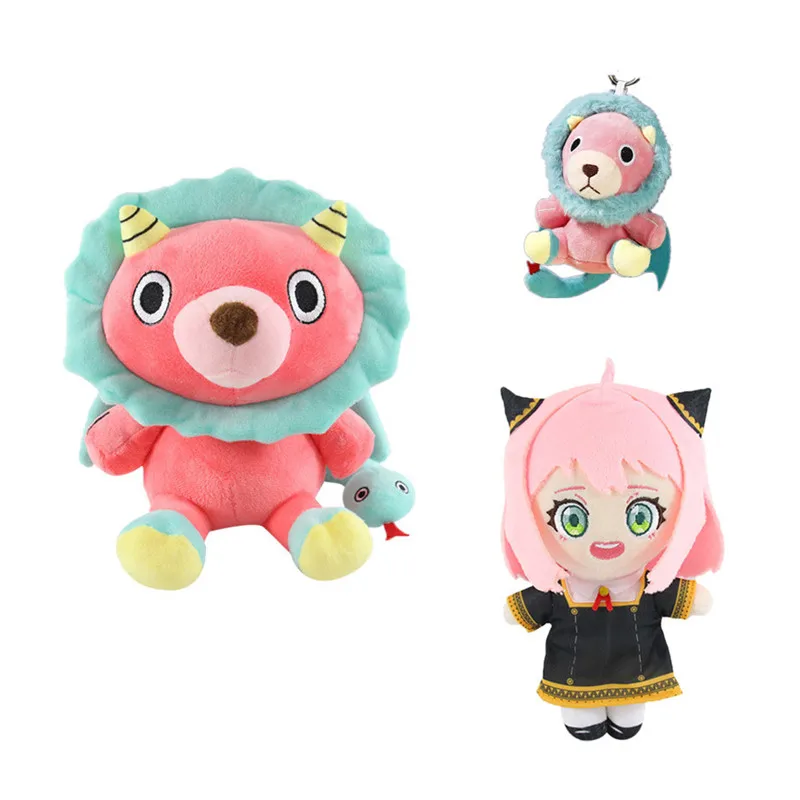 

New 24CM Spy X Family Plush Dolls Anya Forger Pink Chimera Lion Kawaii Anime Stuffed Plushie Kids Toys Gift Room Sofa Decoration
