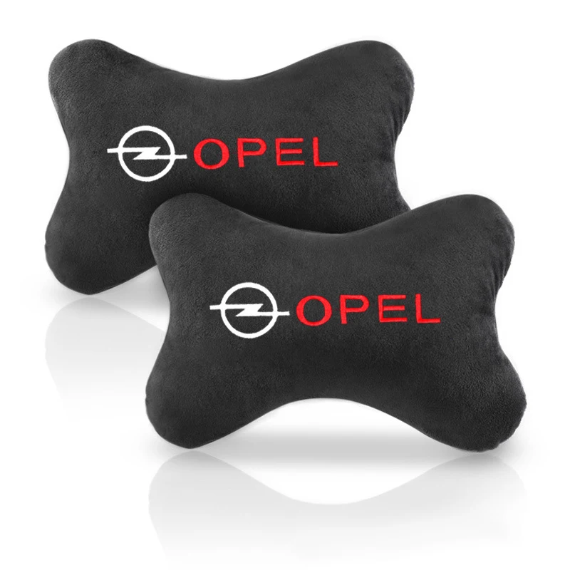 

2PCS Car Seat Headrest Neck Rest Cushion Protector Head Pillow Pad For Opel OPC H G J Corsa Insignia Astra Antara Zafira Styling