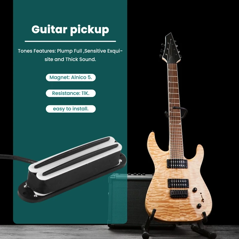 Звукосниматели Hot Rail Double Track 11K Alnico5 Гитарный звукосниматель Fit Fender Strat Squier Tele