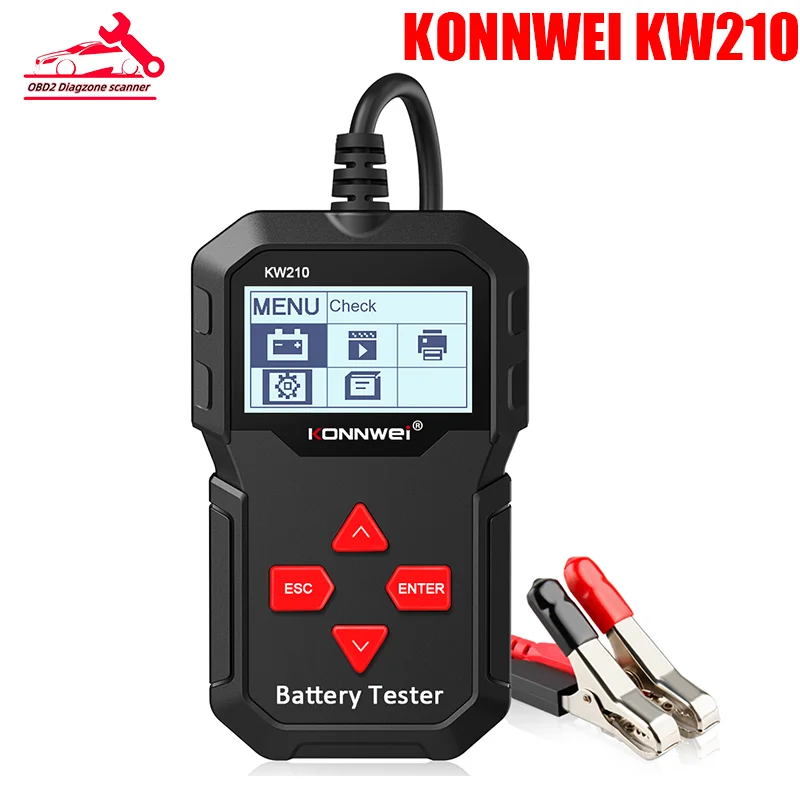

KONNWEI KW210 Automatic Smart 12V 100 to 2000CCA Auto Battery Analyzer Cranking Automatic Smart Car Battery Tester Tools