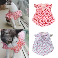pet cat clothes for small dogs dresses sweety princess dress spring summer skirt chihuahua pug yorkie clothing puppy cat supplie