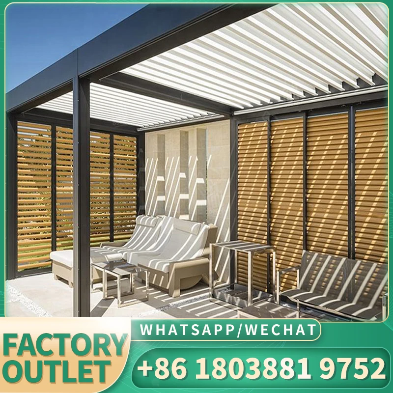 Альтанка открытая современная вертикальная автоматическая беседка